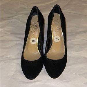 Black Jessica Simpson Suede Wedges